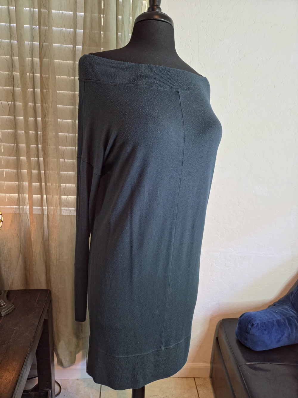 Athleta Knit Off-The-Shoulder Teal Dress #0392